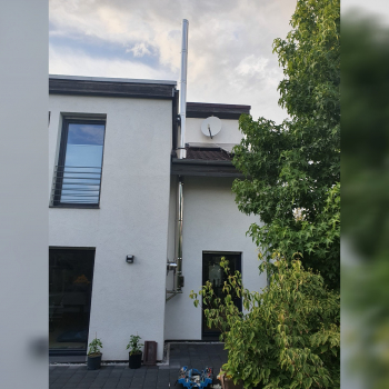 Kaminrohr hoch Edelstahl außen