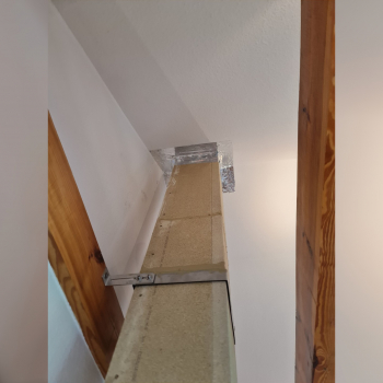 Innenraum-Rohbau Kaminschacht von außen